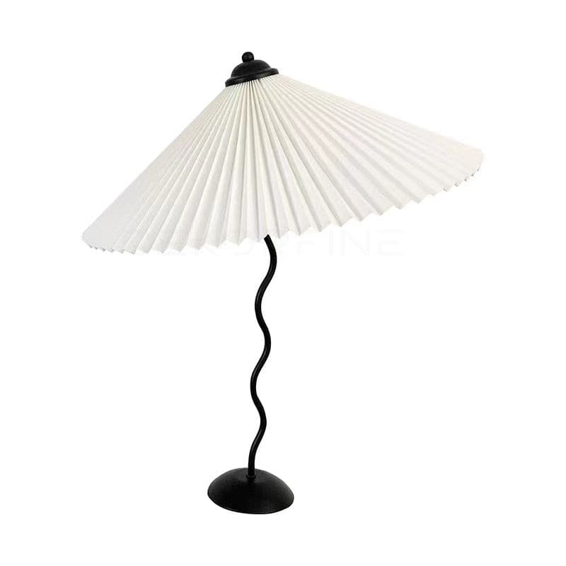 Pleated Table Lamp  Scandinavian Design With Curved Metal Base - Product detail 8