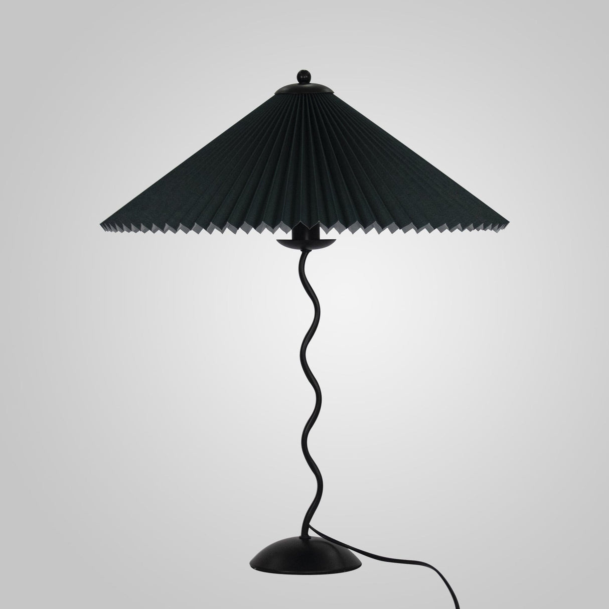 Pleated Table Lamp  Scandinavian Design With Curved Metal Base - Product detail 15