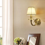 Classic Wall Sconce  Brushed Gold Pleated Shade - Product detail 8