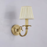 Classic Wall Sconce  Brushed Gold Pleated Shade - Product detail 15