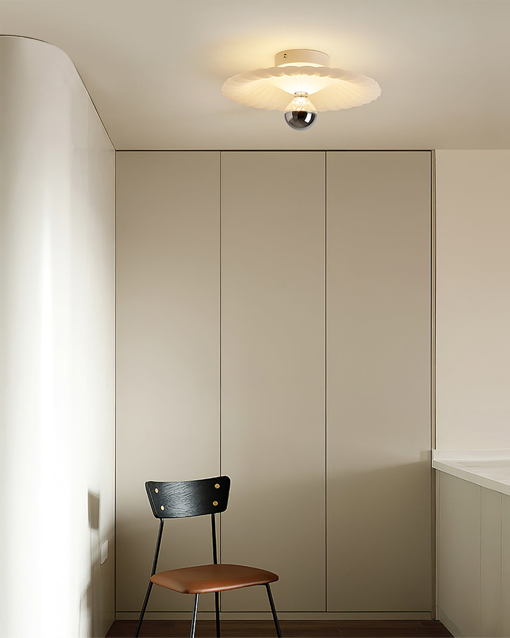 Modern Ceiling Light  Pleated White Shade Design - Product detail 12