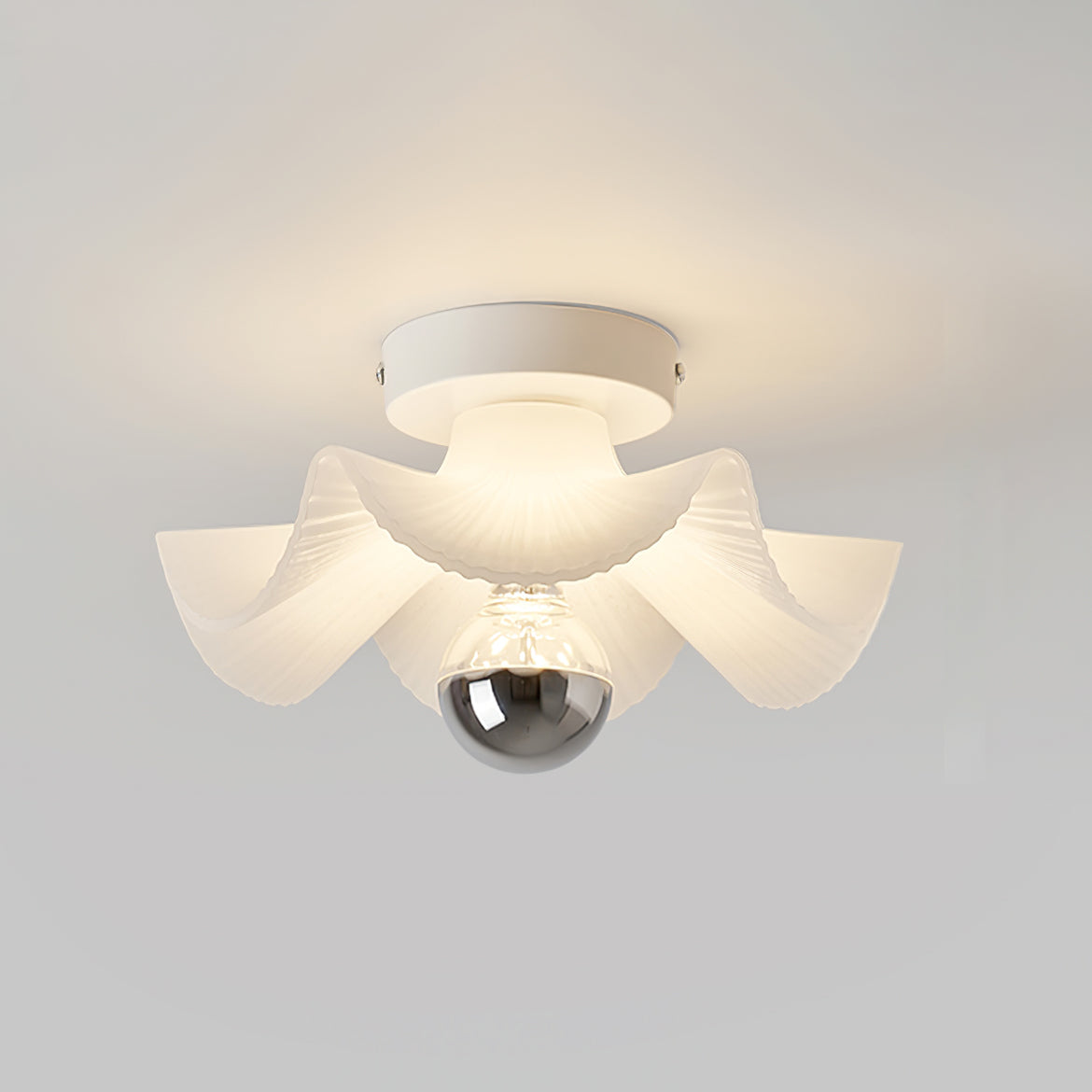 Modern Ceiling Light  Pleated White Shade Design - Product detail 14