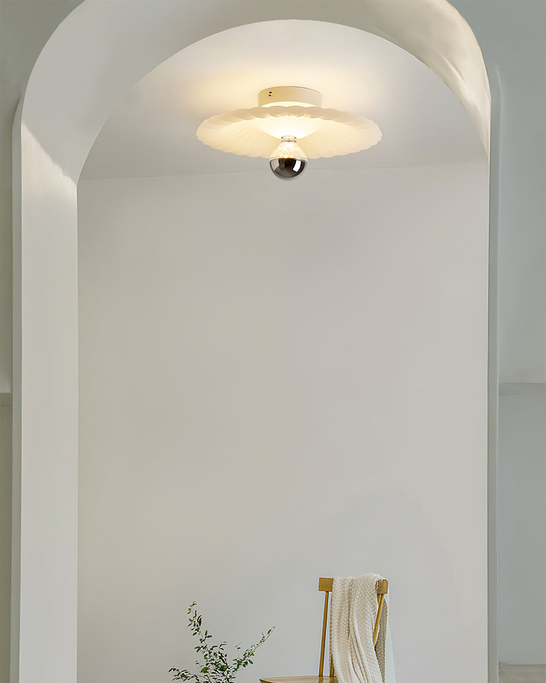 Modern Ceiling Light  Pleated White Shade Design - Product detail 7