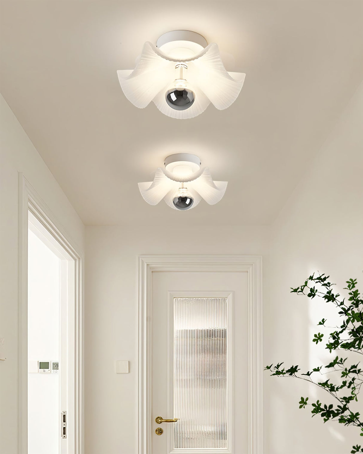 Modern Ceiling Light  Pleated White Shade Design - Product detail 9