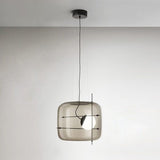 Modern Glass Pendant Light  Smoked Cube Design - Product detail 31