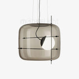 Modern Glass Pendant Light  Smoked Cube Design - Product detail 19