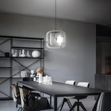 Modern Glass Pendant Light  Smoked Cube Design - Product detail 8