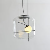 Modern Glass Pendant Light  Smoked Cube Design - Product detail 6