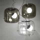 Modern Glass Pendant Light  Smoked Cube Design - Product detail 14