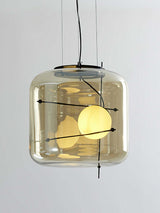 Modern Glass Pendant Light  Smoked Cube Design - Product detail 27