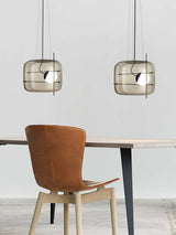 Modern Glass Pendant Light  Smoked Cube Design - Product detail 11
