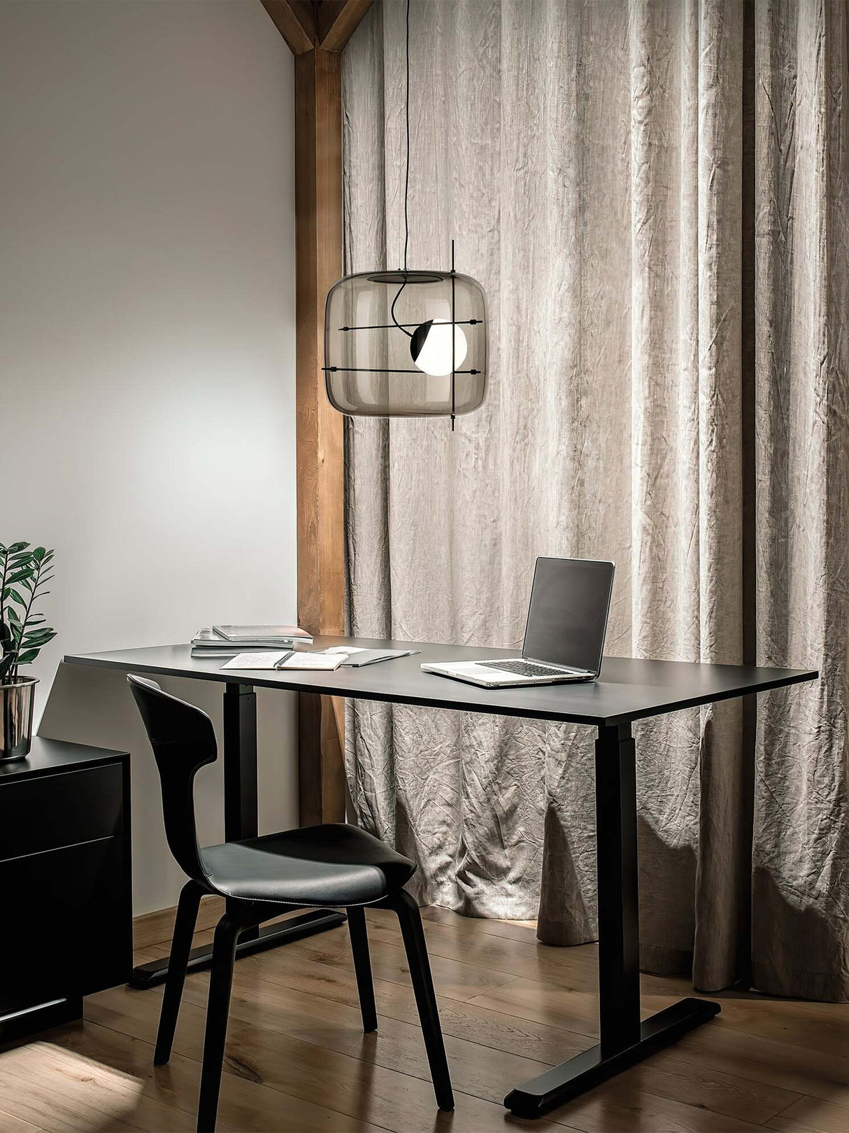 Modern Glass Pendant Light  Smoked Cube Design - Product detail 12