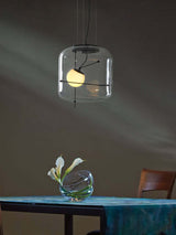 Modern Glass Pendant Light  Smoked Cube Design - Product detail 24