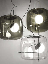 Modern Glass Pendant Light  Smoked Cube Design - Product detail 13
