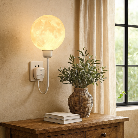 Modern Moon Wall Light  Plug-in LED Night Lamp - Product detail 4