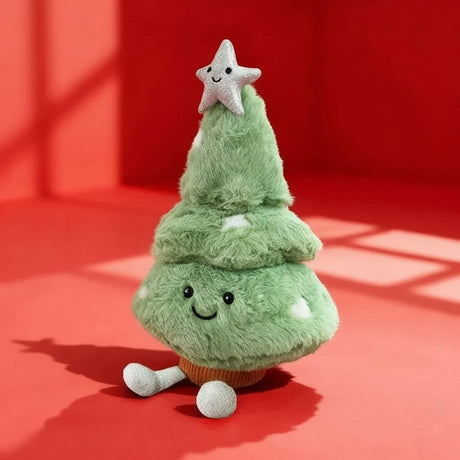 Christmas Tree Plush Toy  Soft Green Holiday Figurine With Star - Product detail 9