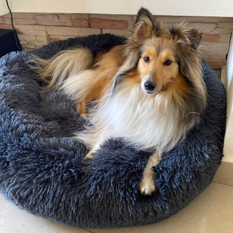 Plush Dog Bed  Round Orthopedic Design with Washable Cover - Product detail 8