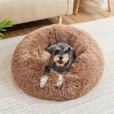 Plush Dog Bed  Round Orthopedic Design with Washable Cover - Product detail 10