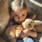 Pink Plush Bunny  Realistic Ultra-Soft Rabbit Toy - Detailed view