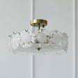Floral Glass Ceiling Light  Textured Clear Shade Gold Finish - Product detail 15
