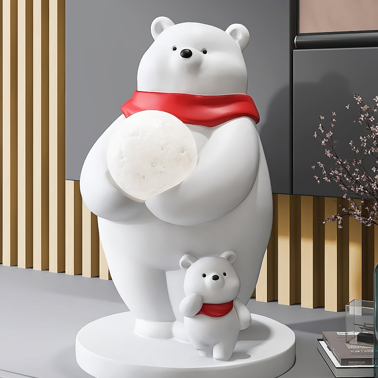 Kids Polar Bear Table Lamp  LED Night Light with Baby Bear Design - Product detail 5
