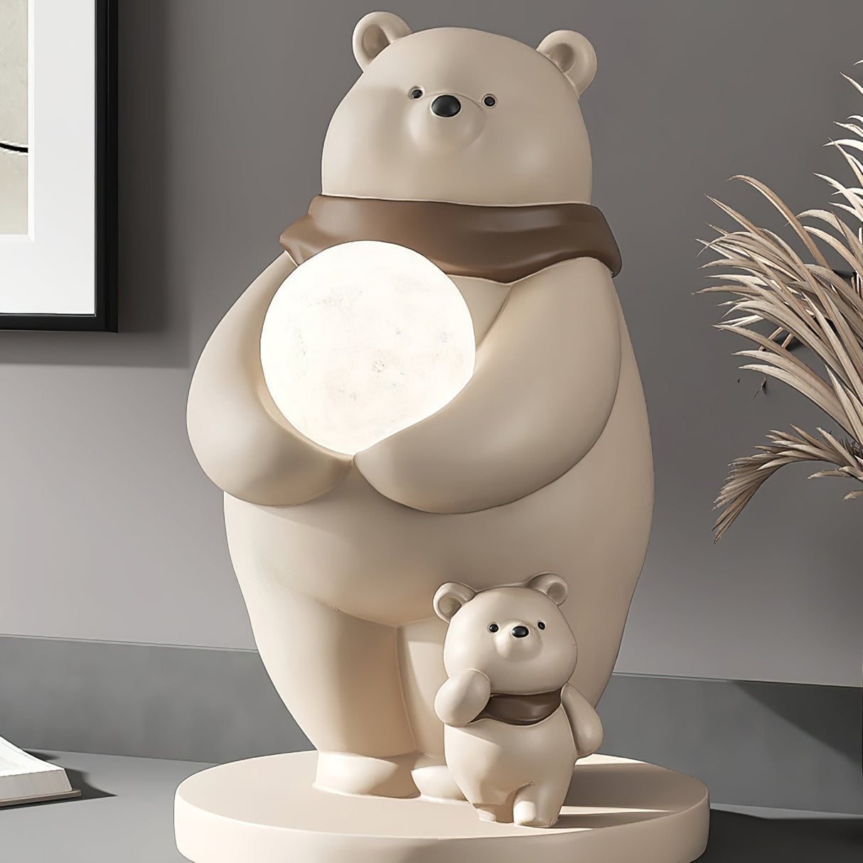 Kids Polar Bear Table Lamp  LED Night Light with Baby Bear Design - Product detail 8