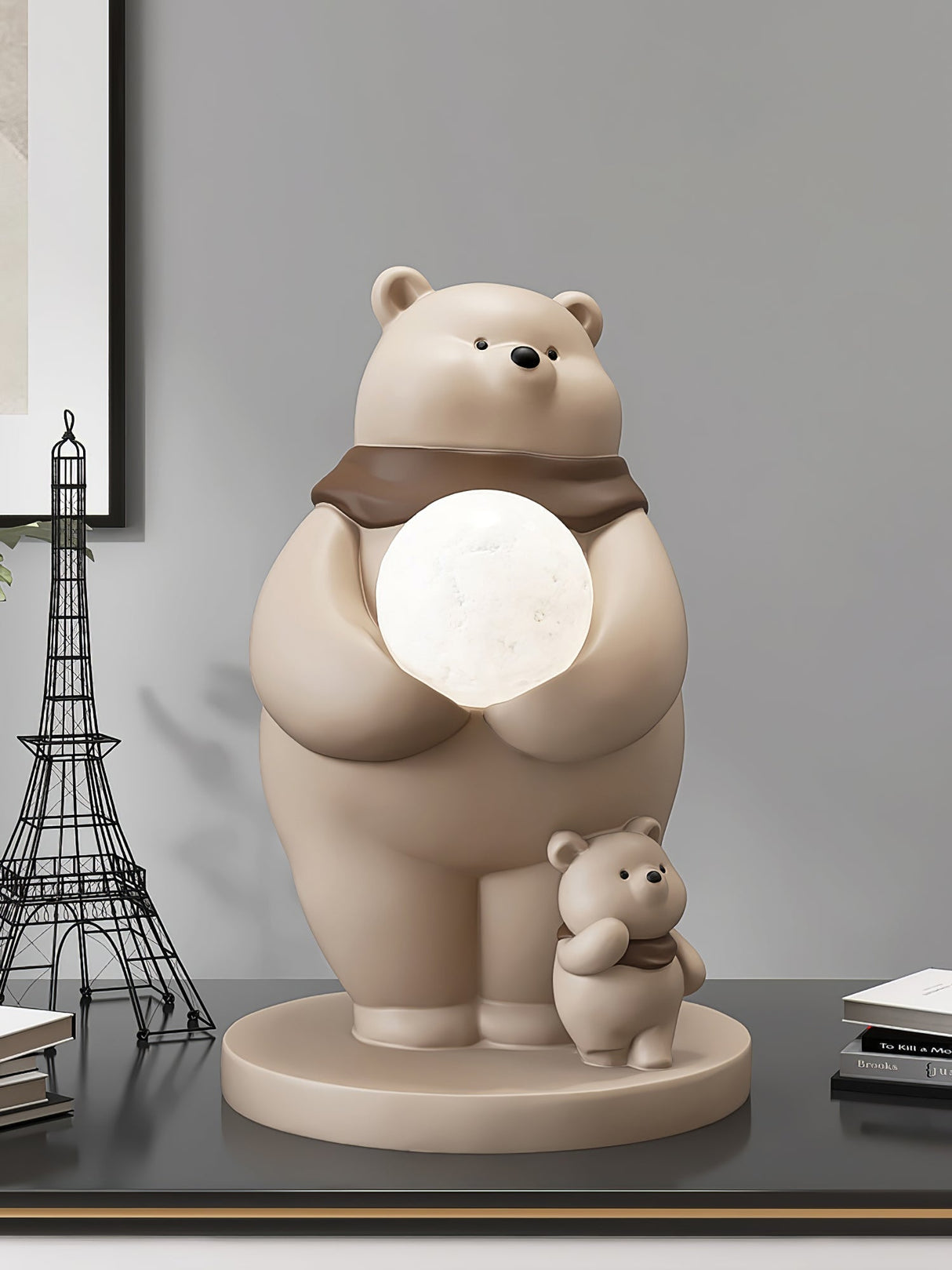Kids Polar Bear Table Lamp  LED Night Light with Baby Bear Design - Product detail 9