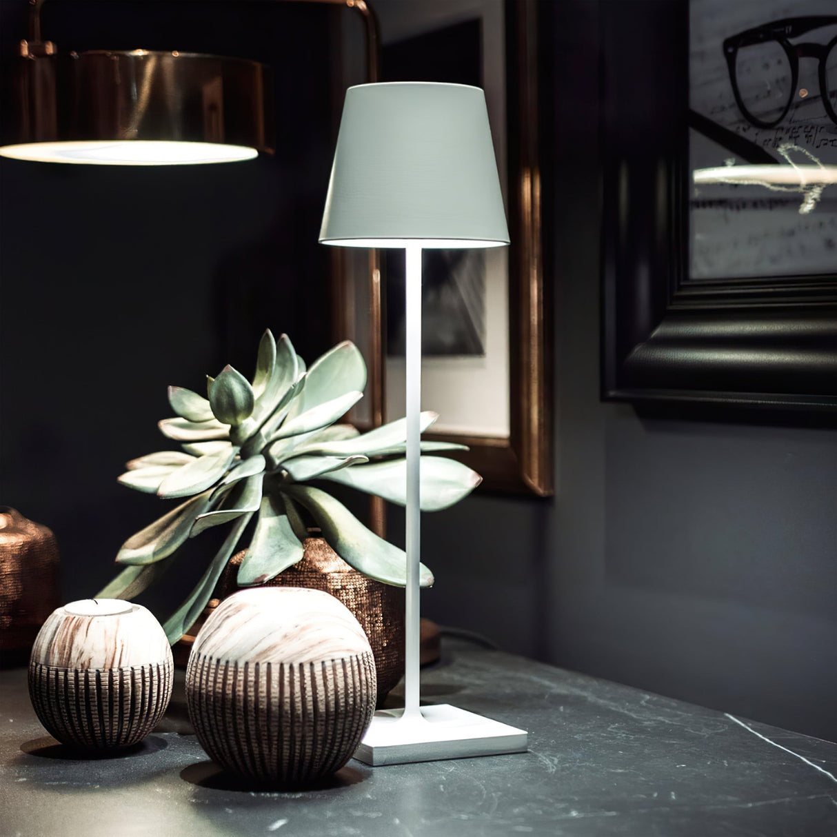 Modern LED Table Lamp  Gold Metal Touch Control Rechargeable - Product detail 19