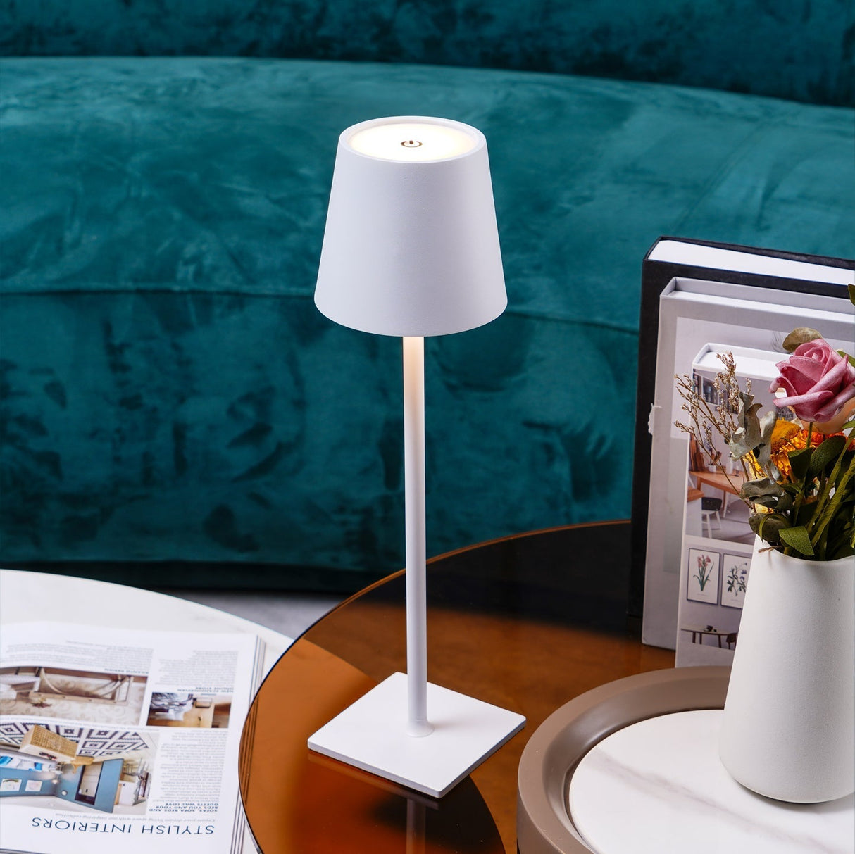 Modern LED Table Lamp  Gold Metal Touch Control Rechargeable - Product detail 15