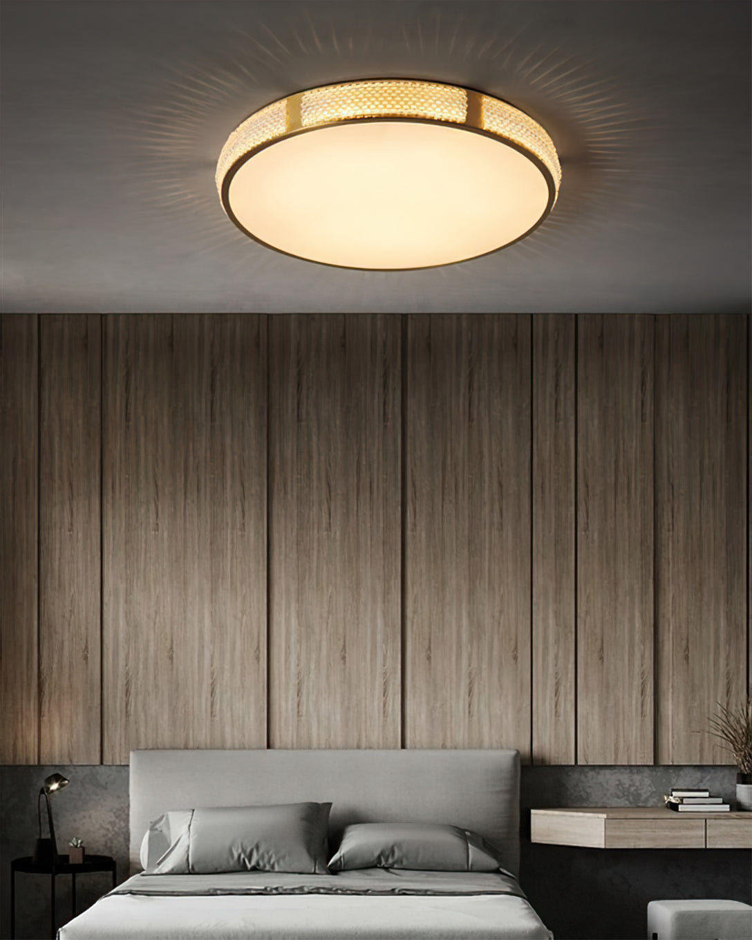 Modern Ceiling Light  Crystal Brass Trim Design - Product detail 7