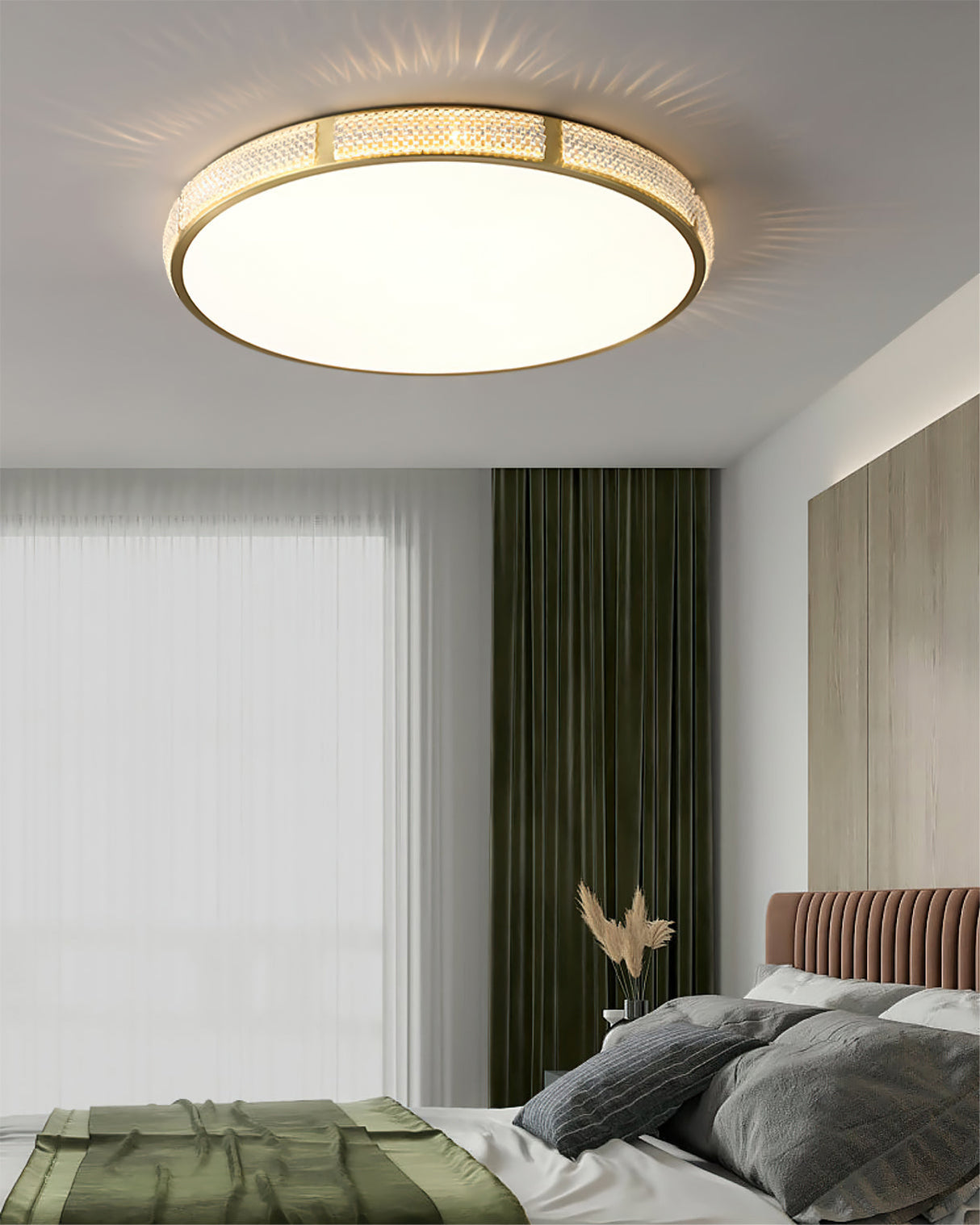 Modern Ceiling Light  Crystal Brass Trim Design - Product detail 5