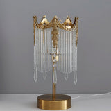 Crystal Table Lamp  Crown Design With Glass Pendants - Product detail 4