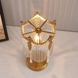 Crystal Table Lamp  Crown Design With Glass Pendants - Product detail 9