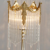 Crystal Table Lamp  Crown Design With Glass Pendants - Product detail 6