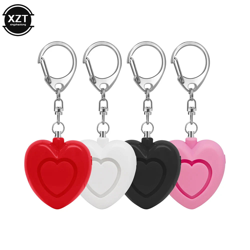 Personal Safety Alarm  Heart-Shaped LED Keychain with 130dB Alert - Product showcase
