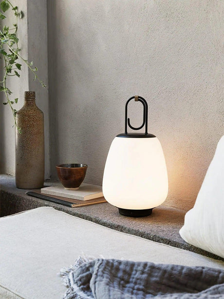 Portable Lantern Table Lamp  Japandi Style Glass Design - Product detail 27