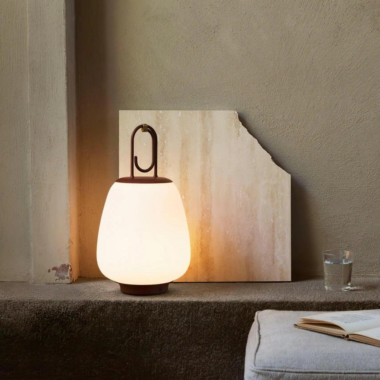 Portable Lantern Table Lamp  Japandi Style Glass Design - Product detail 11