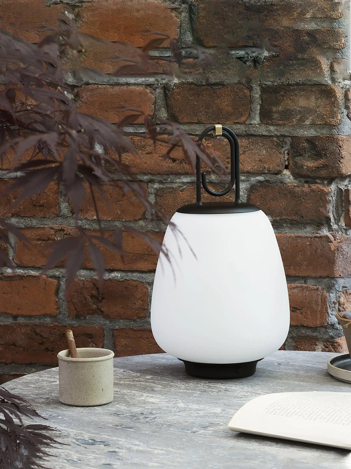 Portable Lantern Table Lamp  Japandi Style Glass Design - Product detail 5