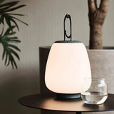 Portable Lantern Table Lamp  Japandi Style Glass Design - Detailed view
