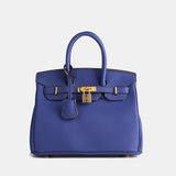 Classic Leather Tote Bag  Gold Hardware Lock Detail - Product detail 13