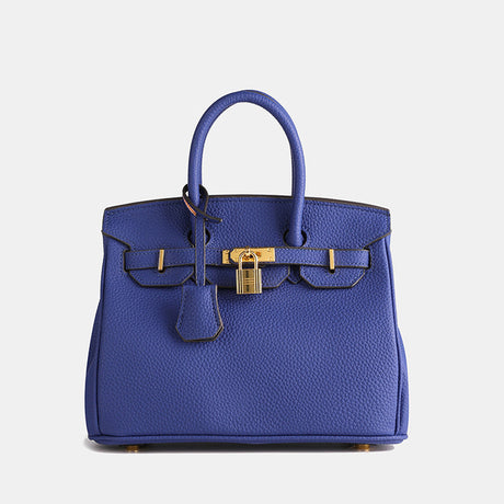 Classic Leather Tote Bag  Gold Hardware Lock Detail - Product detail 13
