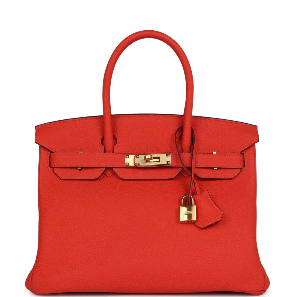 Classic Leather Tote Bag  Gold Hardware Lock Detail - Product detail 4