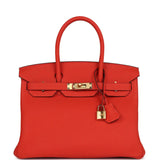 Classic Leather Tote Bag  Gold Hardware Lock Detail - Product detail 4