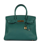 Classic Leather Tote Bag  Gold Hardware Lock Detail - Product detail 5