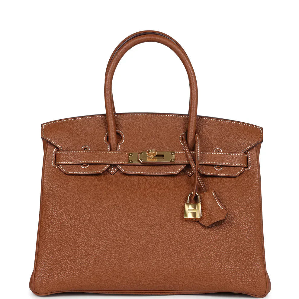 Classic Leather Tote Bag  Gold Hardware Lock Detail - Product detail 8