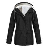 Waterproof Winter Jacket  Fleece Lined Hooded Raincoat - Product detail 12