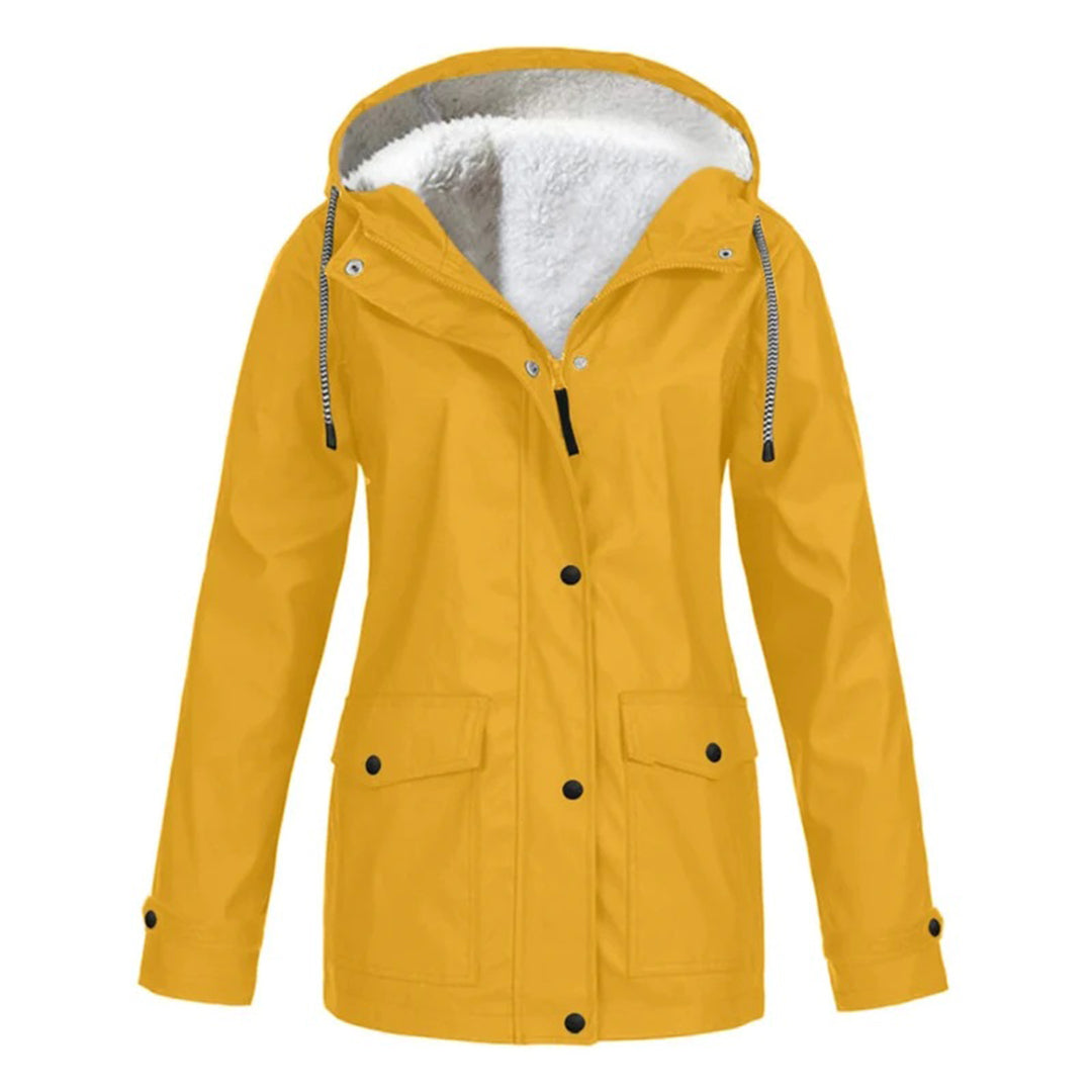Waterproof Winter Jacket  Fleece Lined Hooded Raincoat - Product detail 8