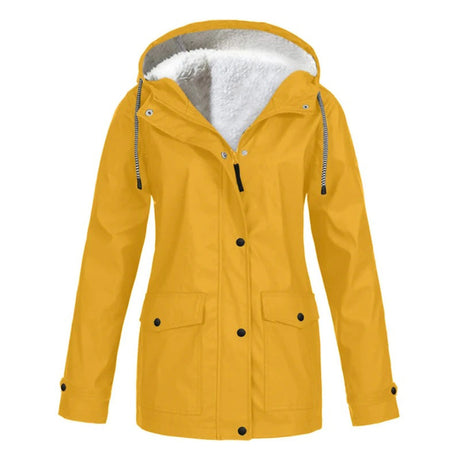 Waterproof Winter Jacket  Fleece Lined Hooded Raincoat - Product detail 8