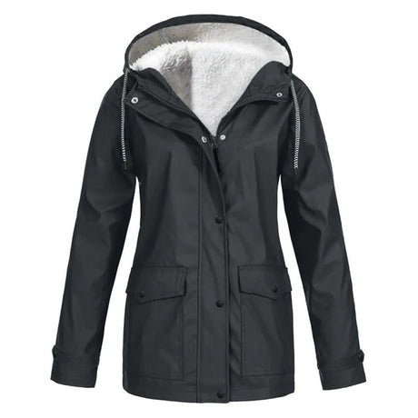 Waterproof Winter Jacket  Fleece Lined Hooded Raincoat - Product detail 10