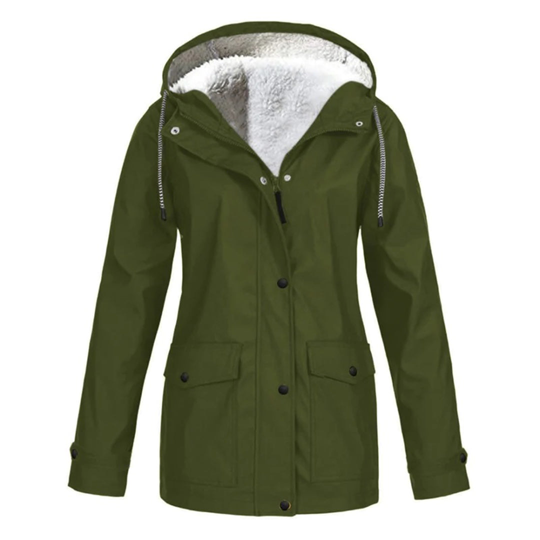Waterproof Winter Jacket  Fleece Lined Hooded Raincoat - Product detail 13